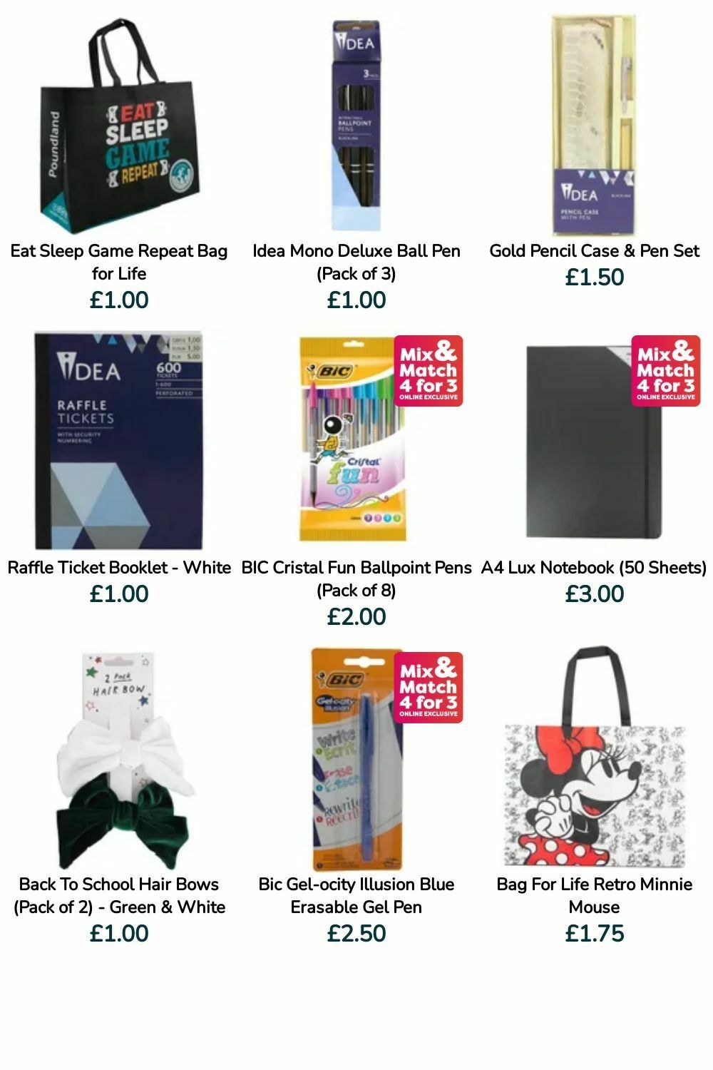 Poundland Back to School Offers from 30 July