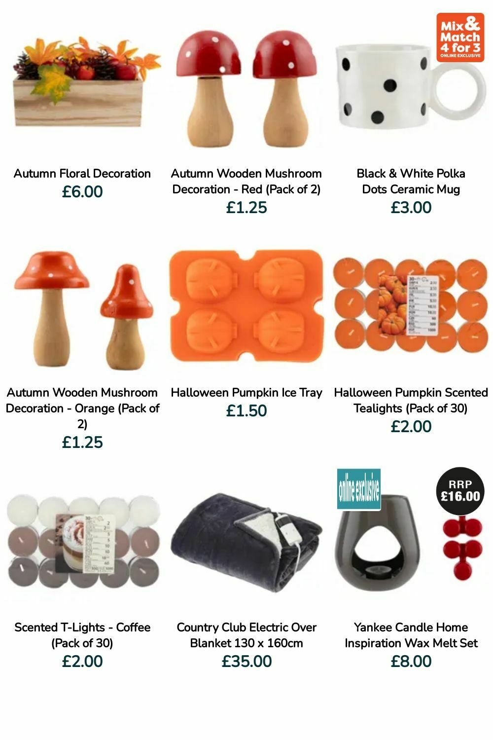 Poundland Autumn Offers from 16 September