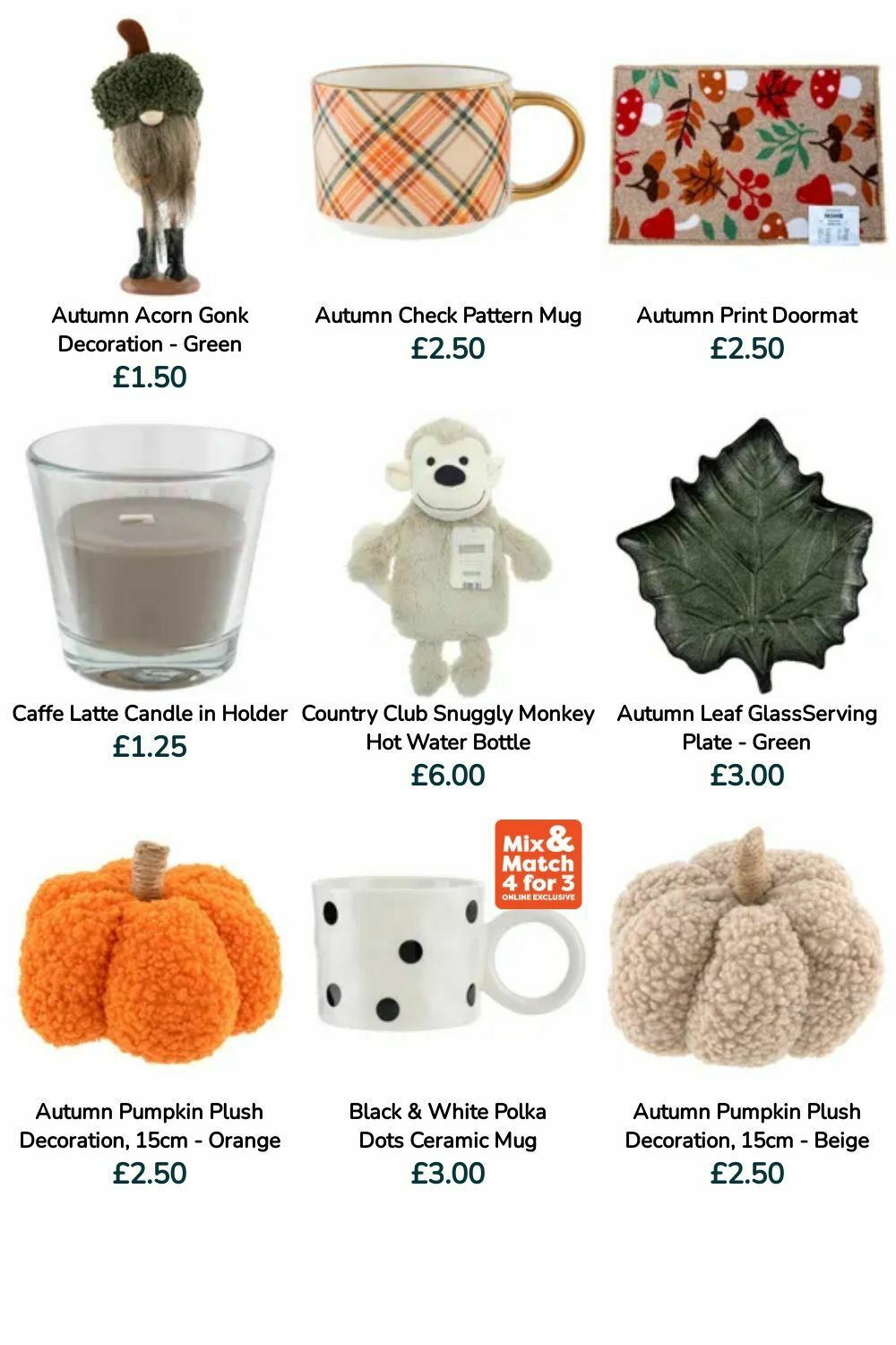 Poundland Autumn Offers from 16 September