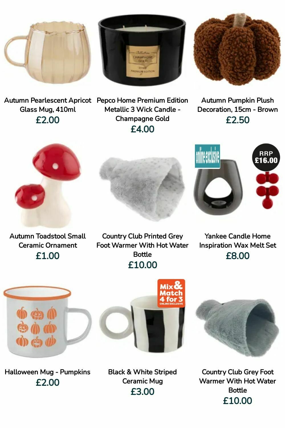 Poundland Autumn Offers from 16 September