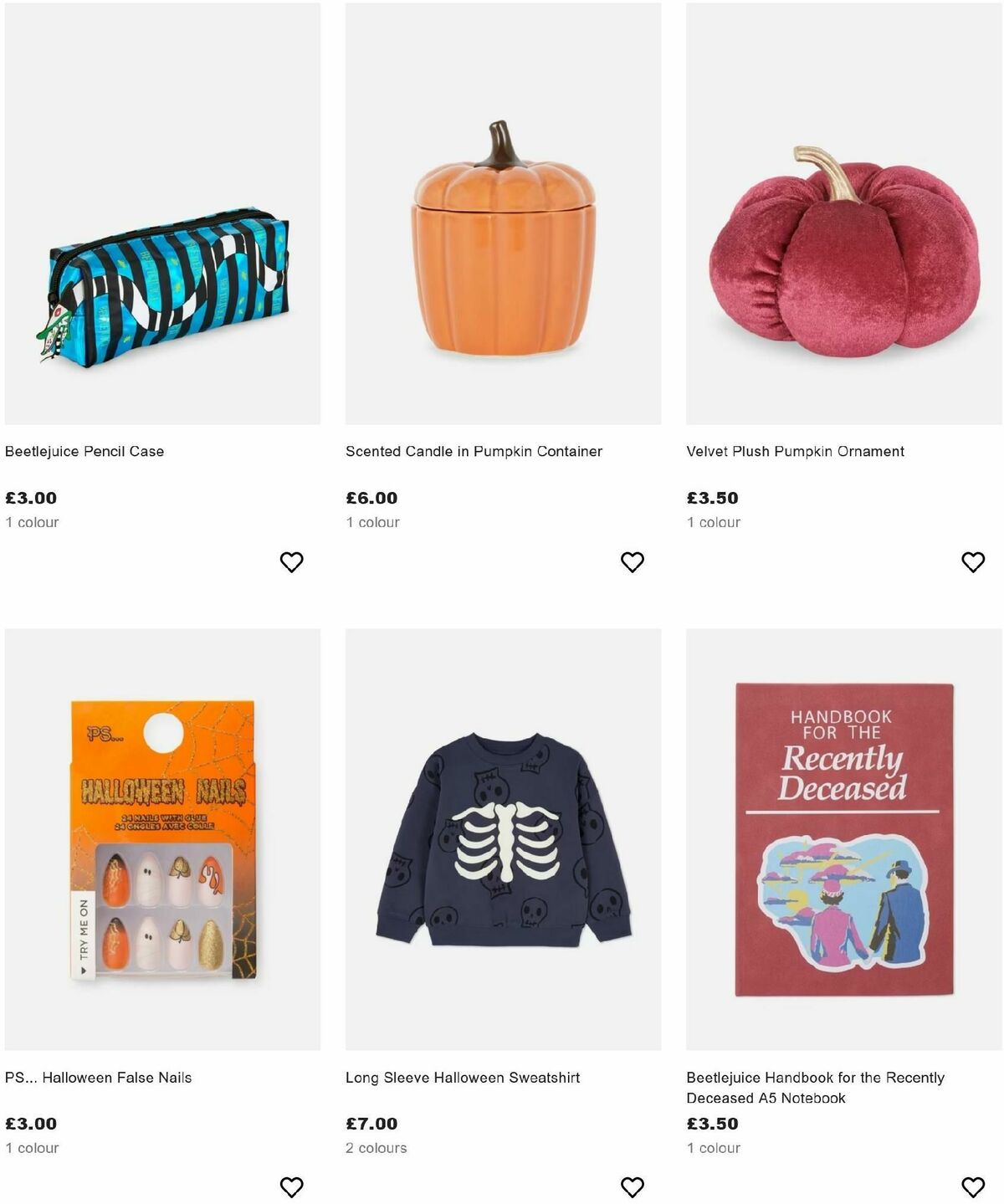 Primark Halloween Offers from 12 October