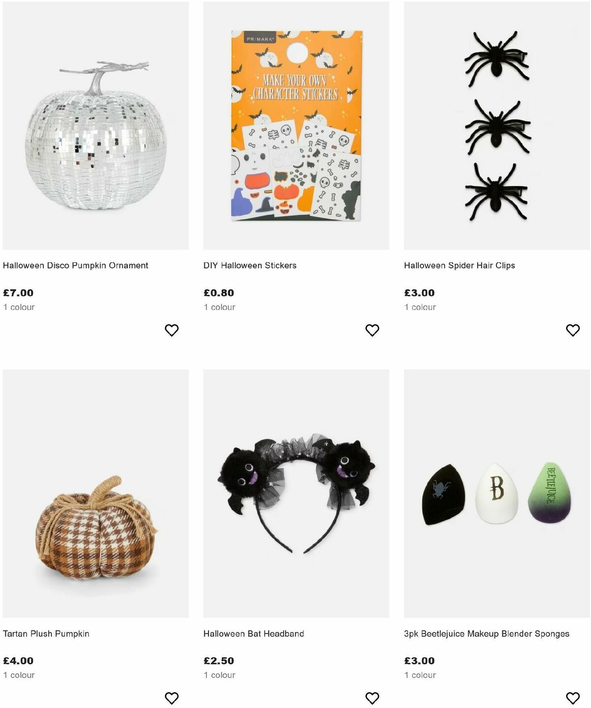 Primark Halloween Offers from 12 October