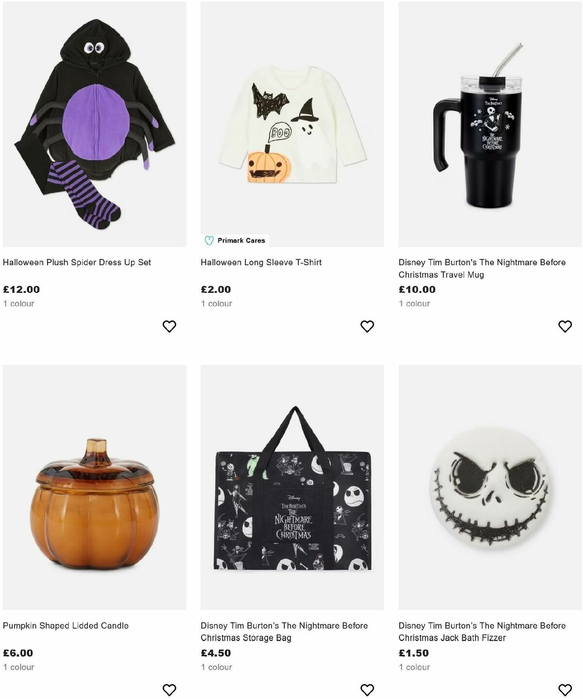 Primark Halloween Offers from 12 October