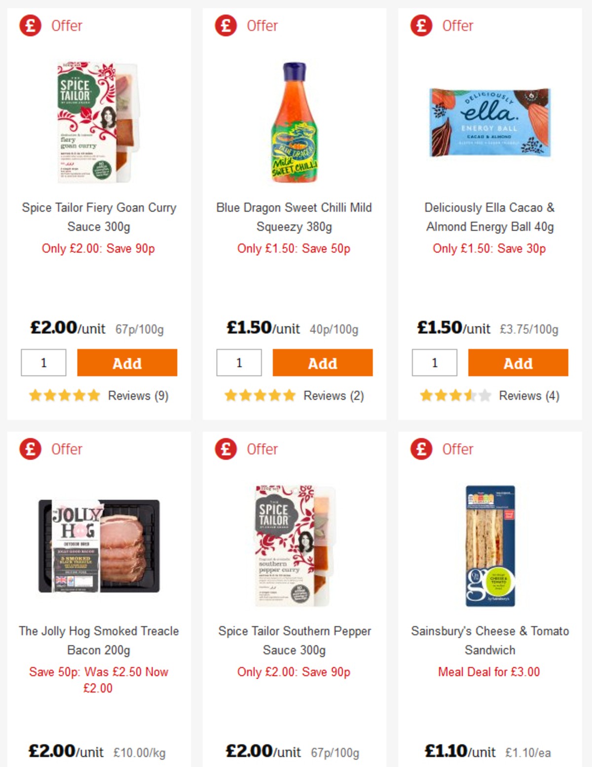 Sainsbury's Offers from 29 March