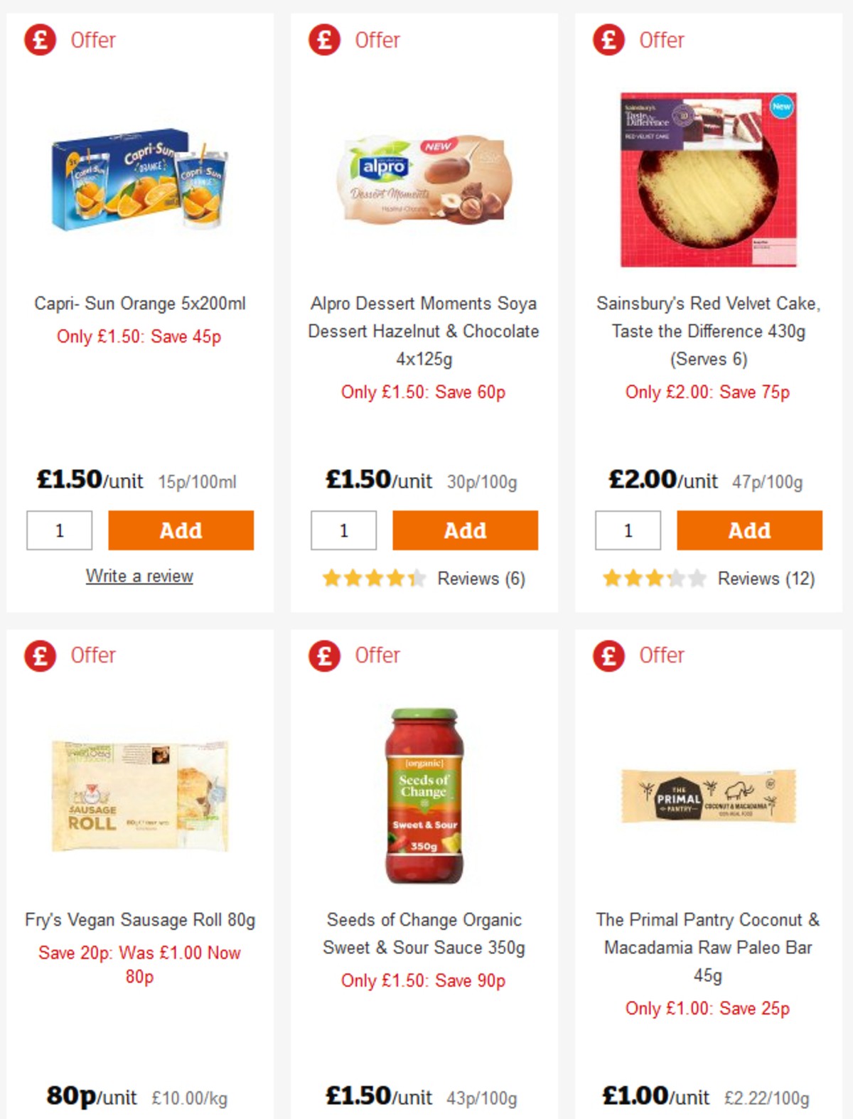 Sainsbury's Offers from 29 March