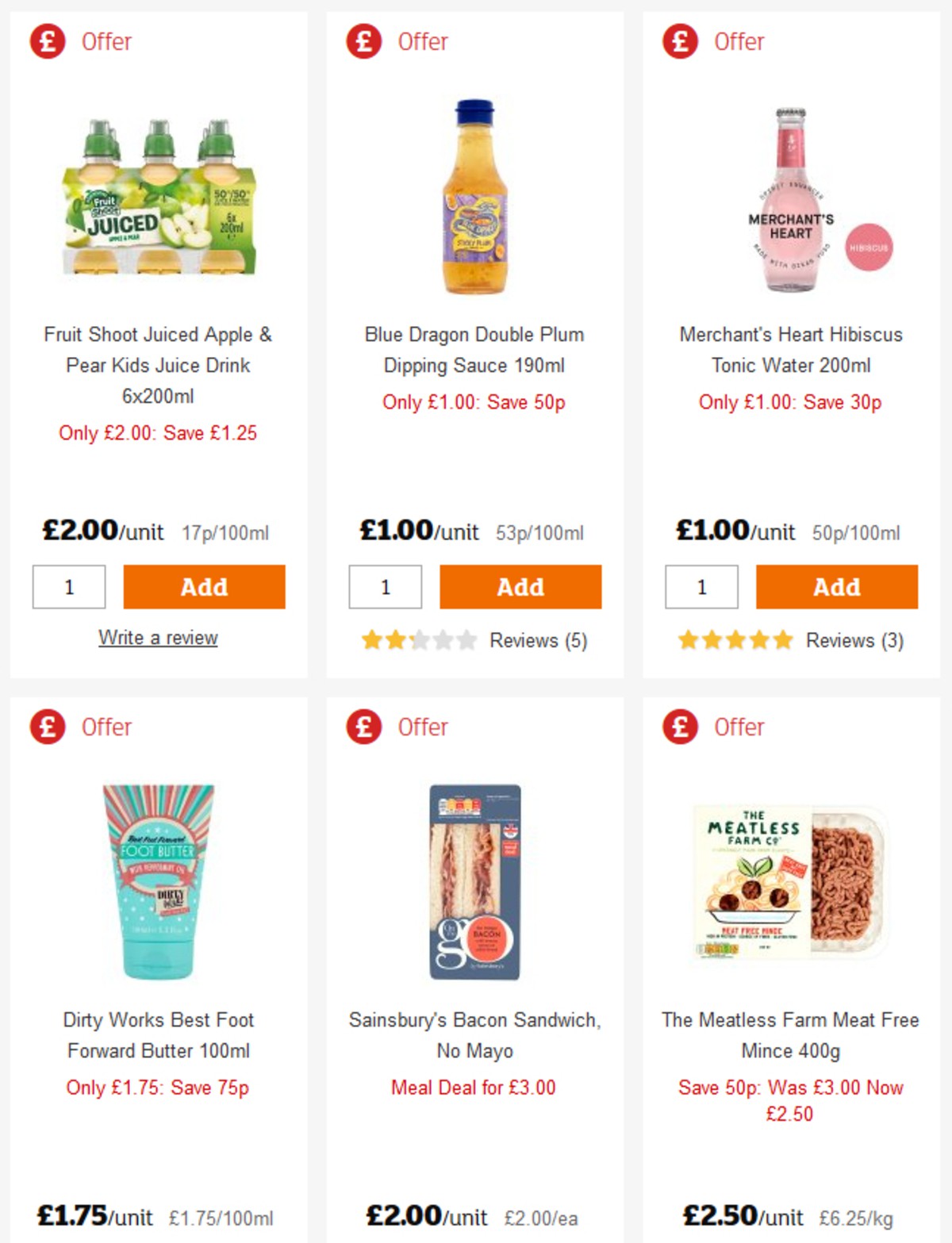 Sainsbury's Offers from 29 March