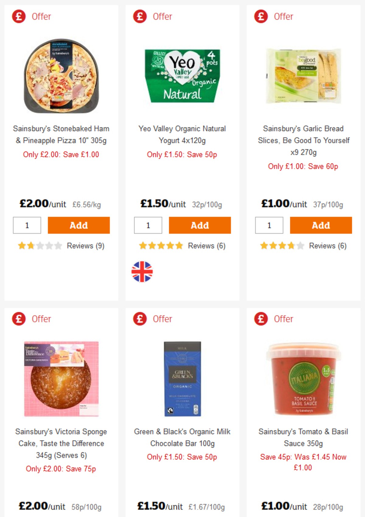 Sainsbury's Offers from 29 March