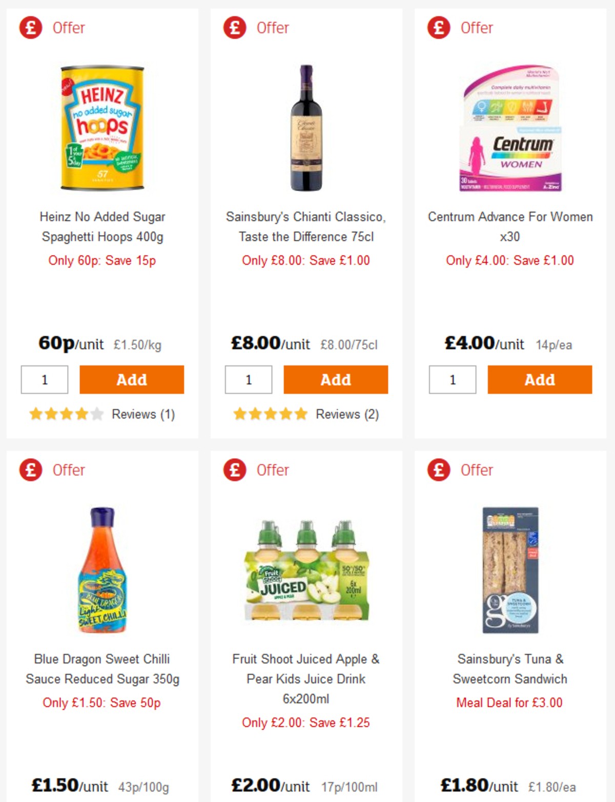 Sainsbury's Offers from 5 April