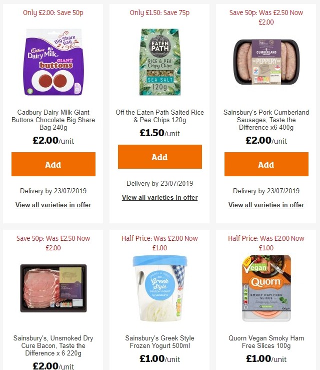 Sainsbury's Offers from 5 July