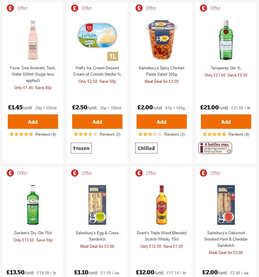 Sainsbury's Offers from 2 August