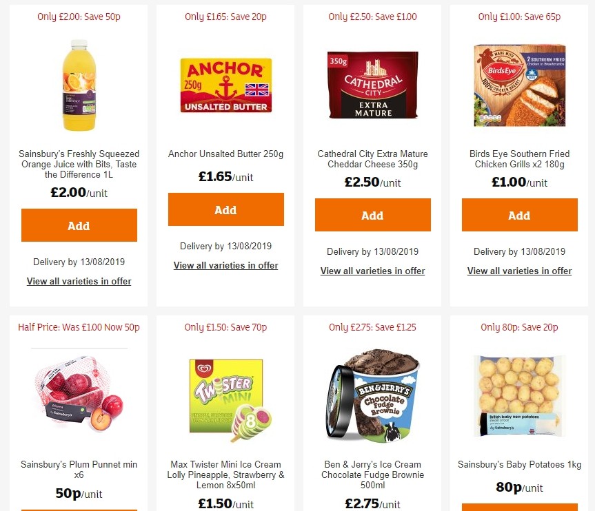 Sainsbury's Offers from 2 August