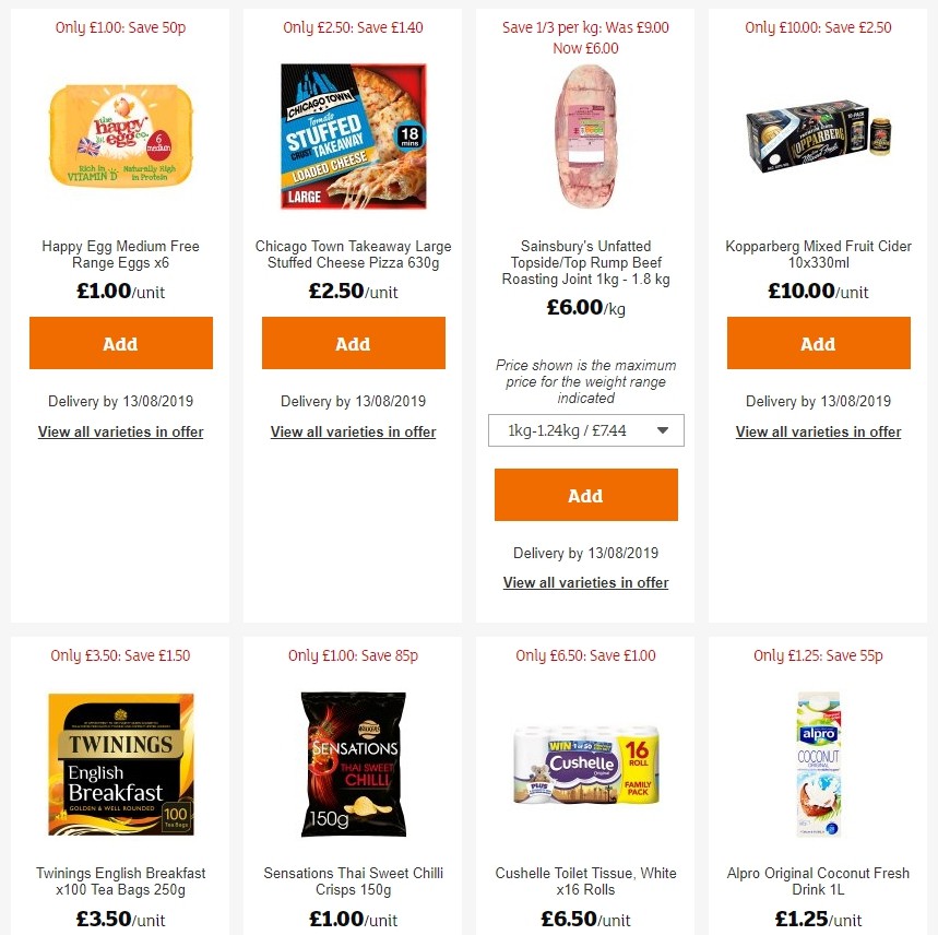 Sainsbury's Offers from 2 August