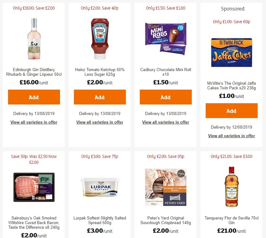 Sainsbury's Offers from 2 August