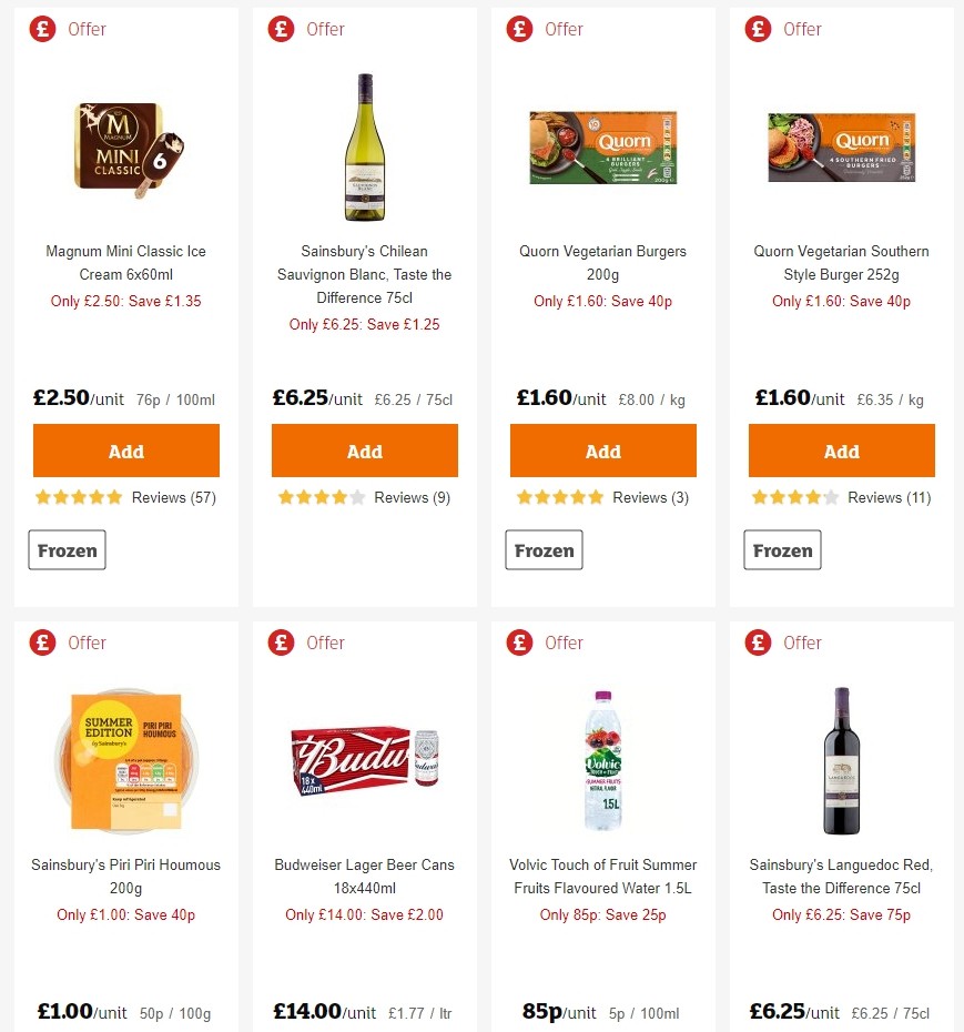 Sainsbury's Offers from 2 August