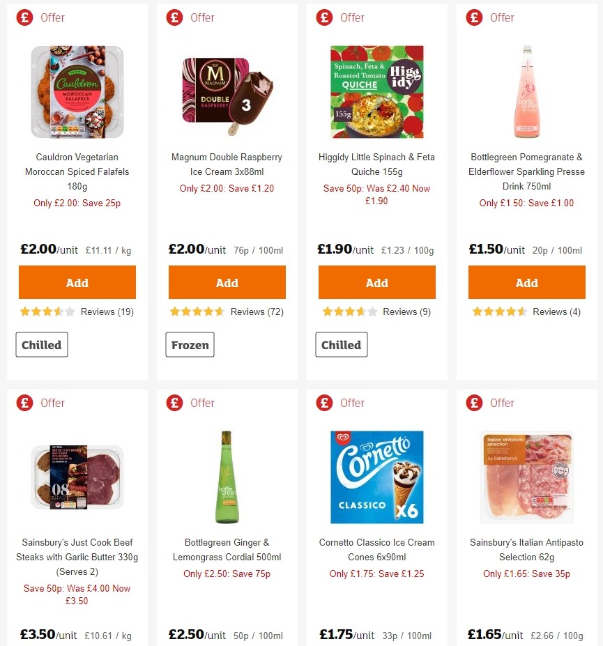 Sainsbury's Offers from 2 August