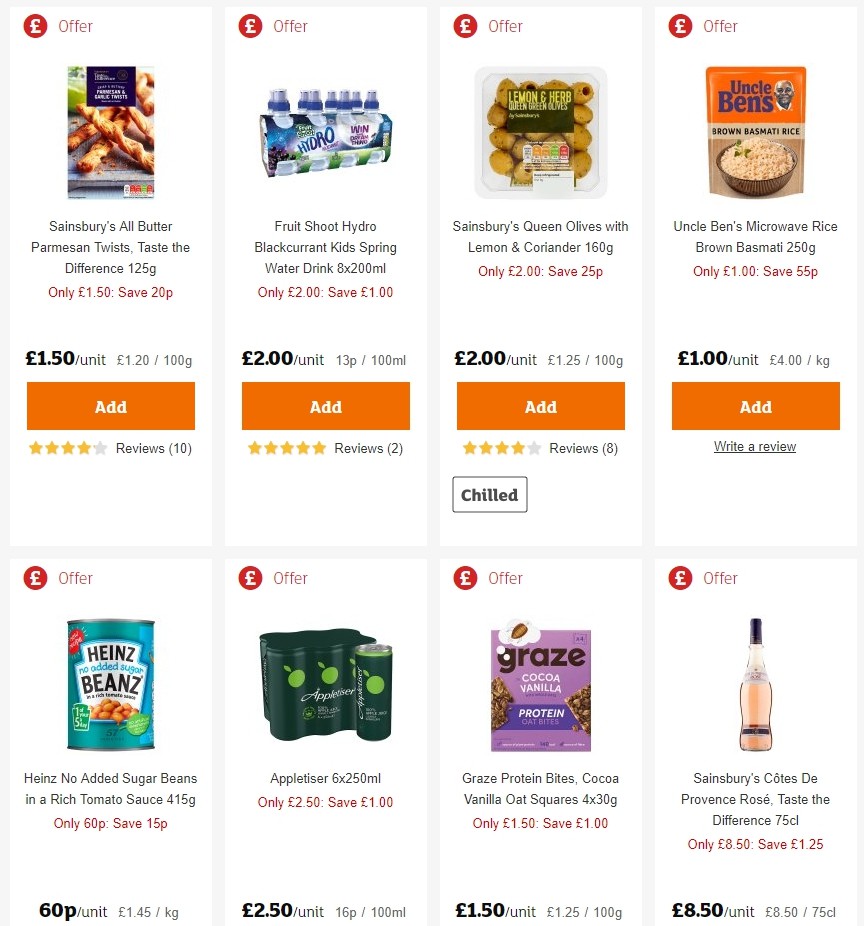 Sainsbury's Offers from 9 August