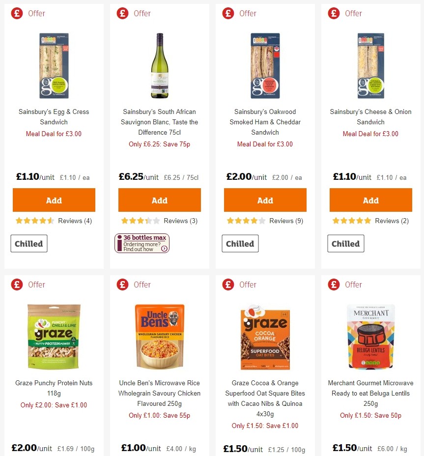 Sainsbury's Offers from 9 August