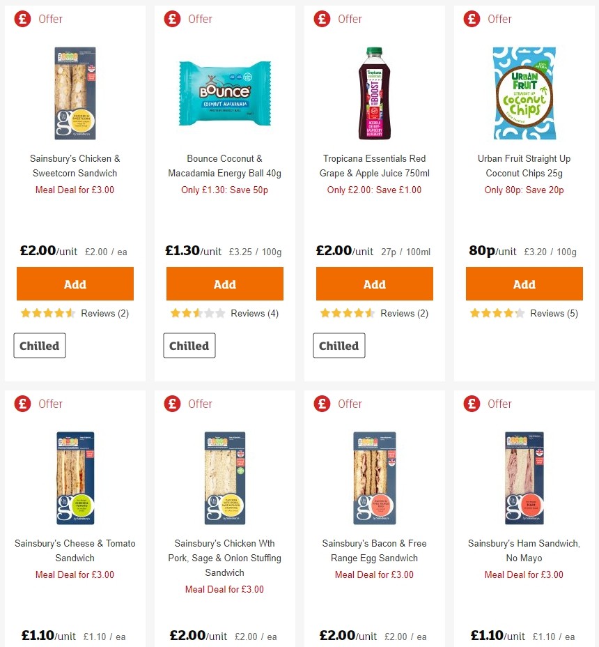 Sainsbury's Offers from 9 August