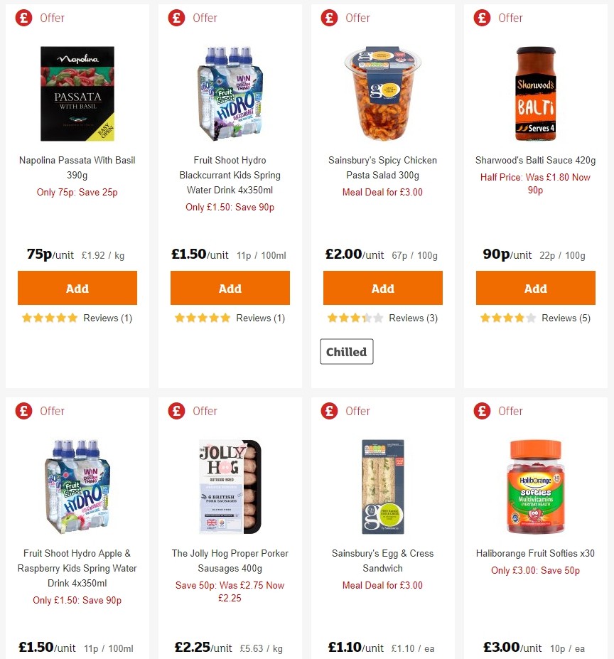 Sainsbury's Offers from 23 August