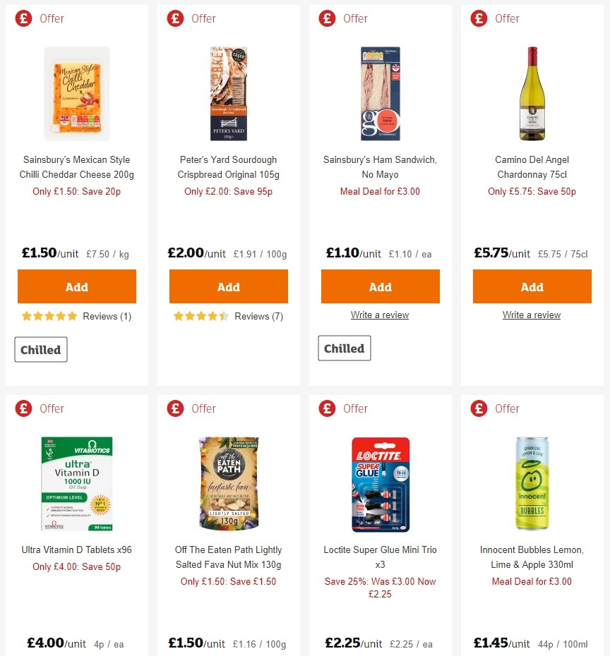 Sainsbury's Offers from 23 August