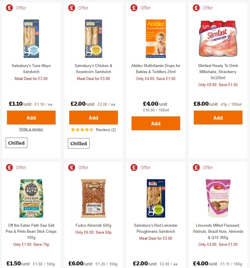 Sainsbury's Offers from 30 August