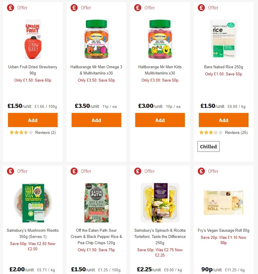 Sainsbury's Offers from 30 August