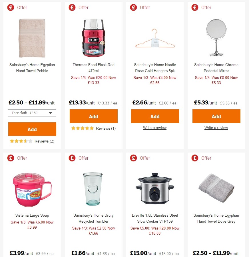 Sainsbury's Offers from 30 August