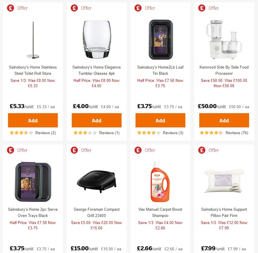 Sainsbury's Offers from 30 August