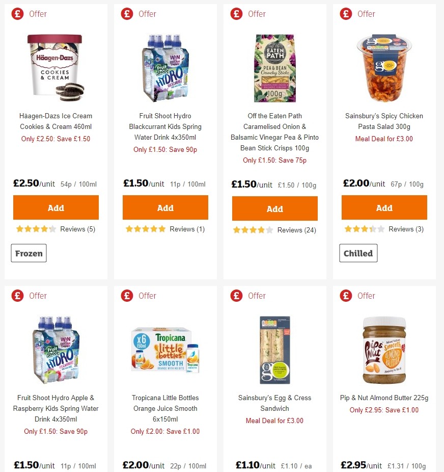 Sainsbury's Offers from 30 August