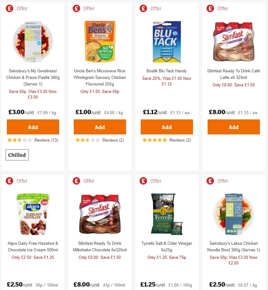 Sainsbury's Offers from 30 August