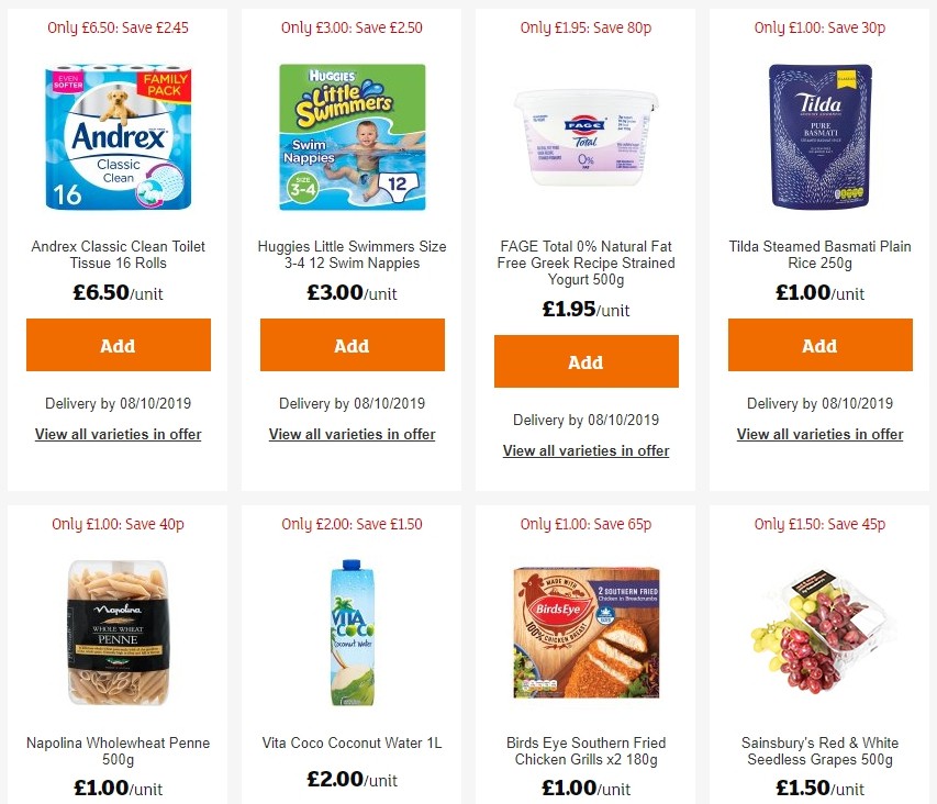 Sainsbury's Offers from 27 September