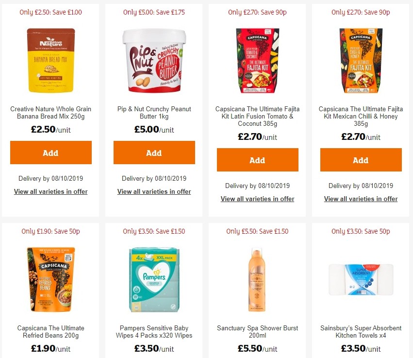 Sainsbury's Offers from 4 October