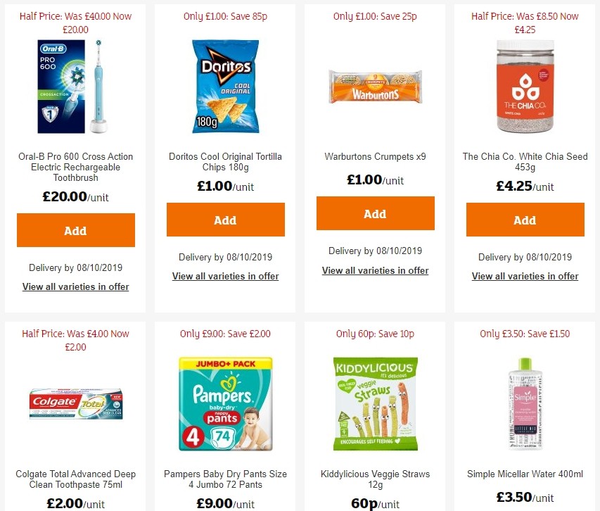 Sainsbury's Offers from 4 October