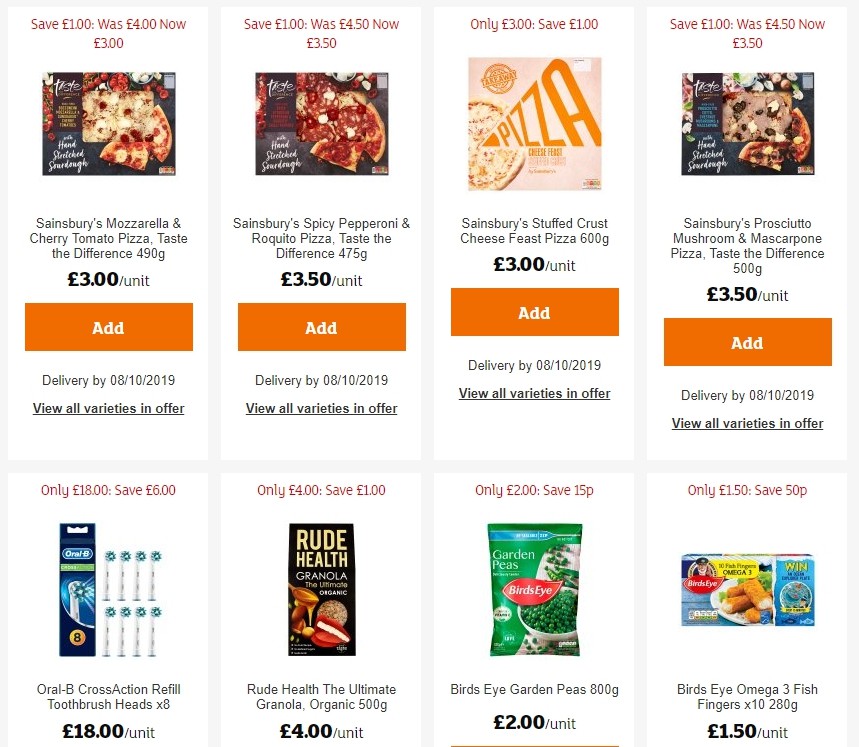 Sainsbury's Offers from 4 October