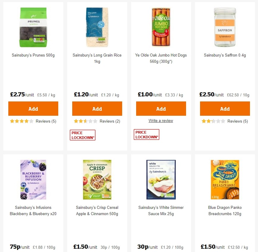 Sainsbury's Offers from 25 October