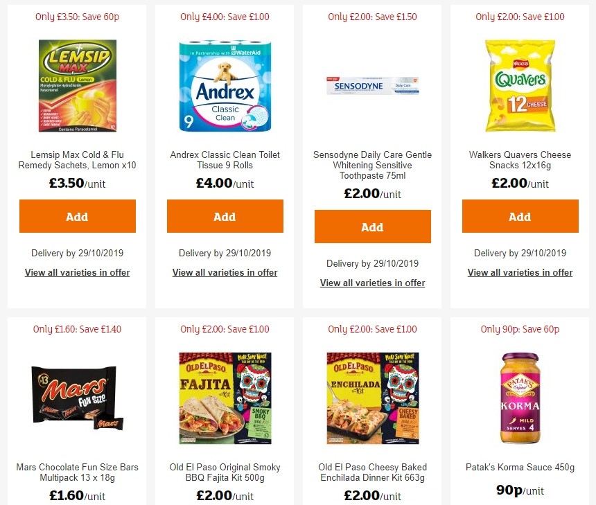 Sainsbury's Offers from 25 October