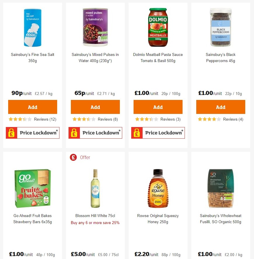 Sainsbury's Offers from 1 November