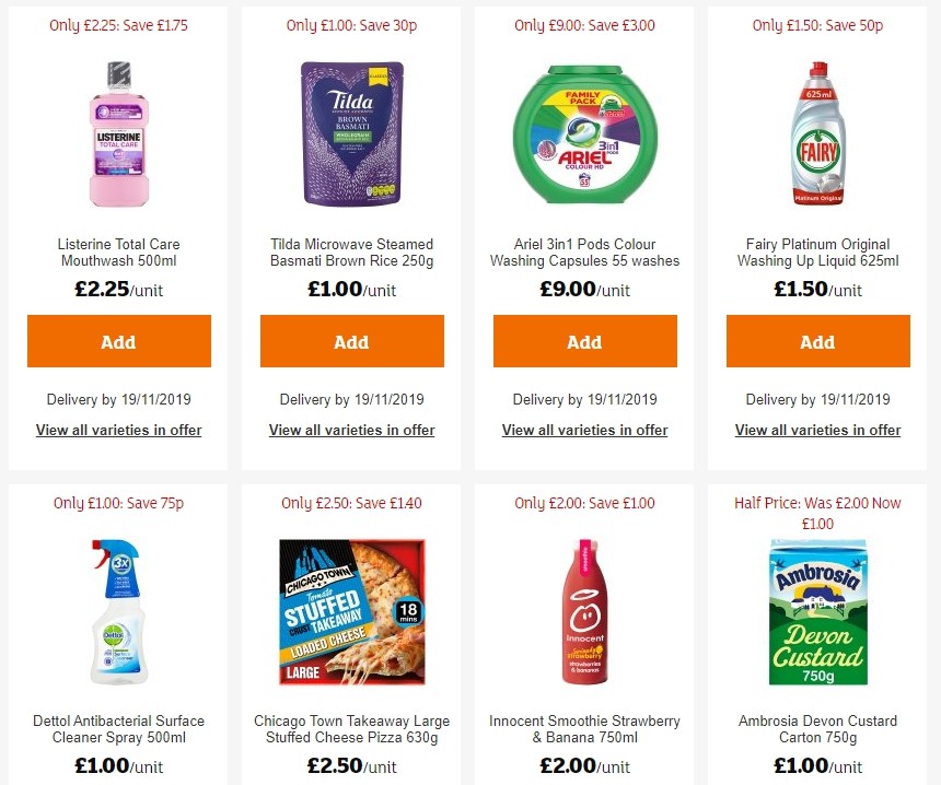 Sainsbury's Offers from 1 November