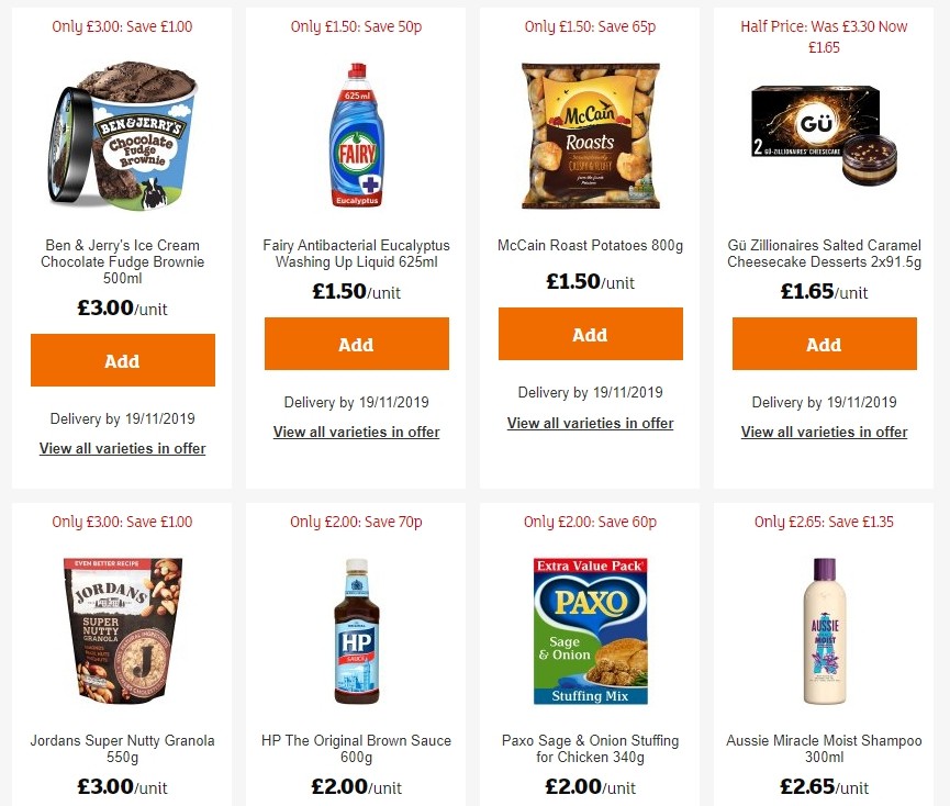 Sainsbury's Offers from 1 November