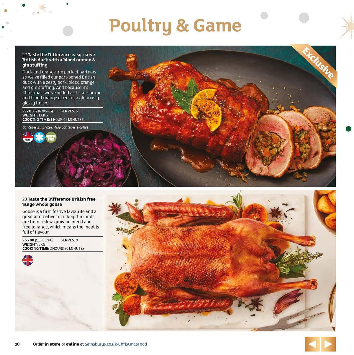 Sainsbury's Christmas Food Brochure Offers from 5 November