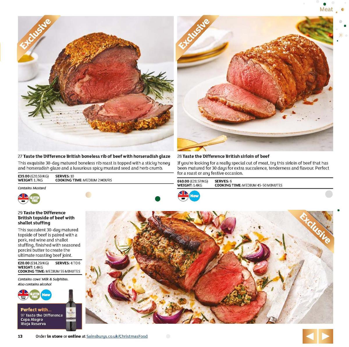 Sainsbury's Christmas Food Brochure Offers from 5 November