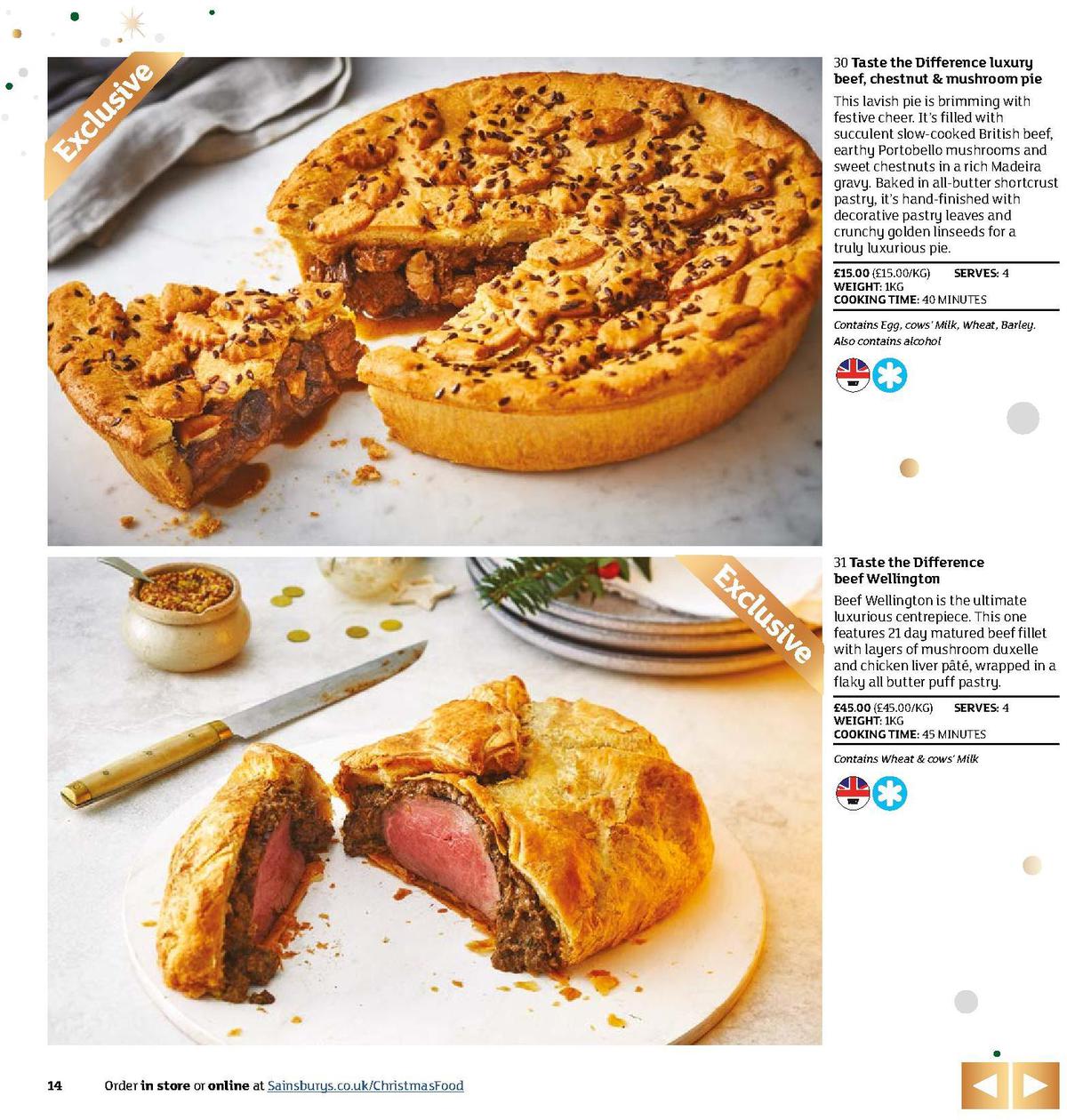 Sainsbury's Christmas Food Brochure Offers from 5 November