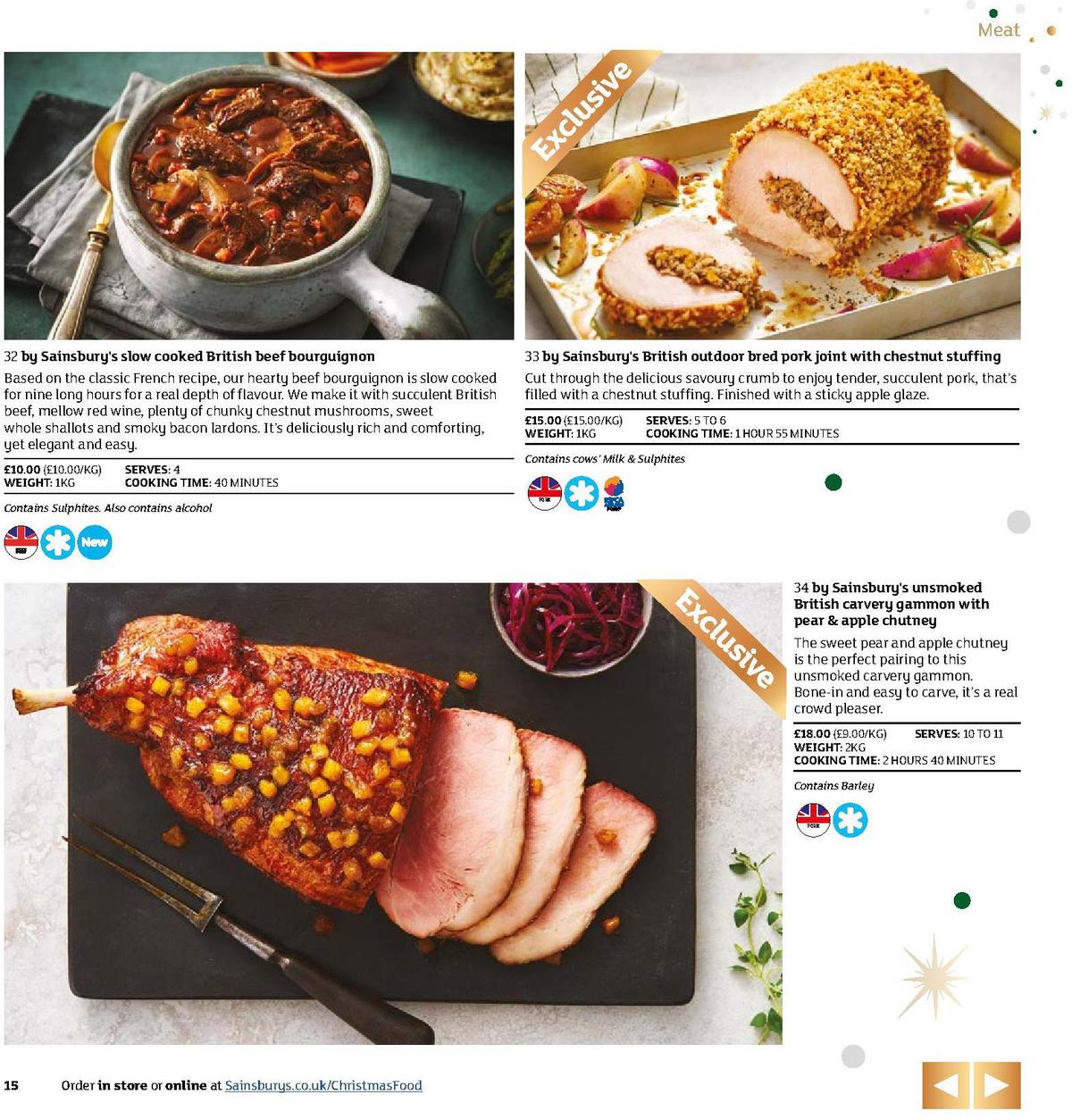 Sainsbury's Christmas Food Brochure Offers from 5 November