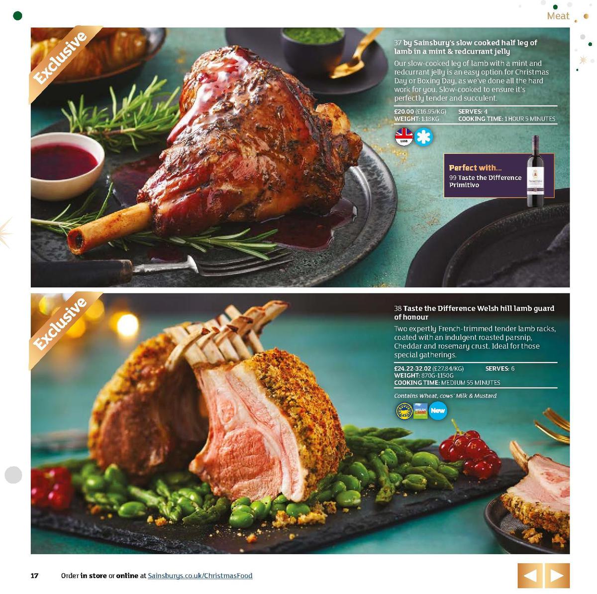 Sainsbury's Christmas Food Brochure Offers from 5 November