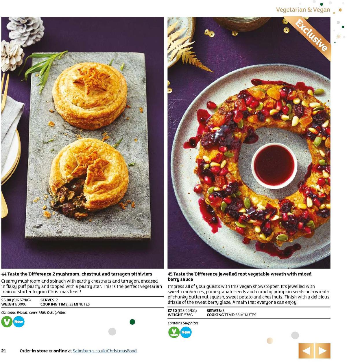 Sainsbury's Christmas Food Brochure Offers from 5 November