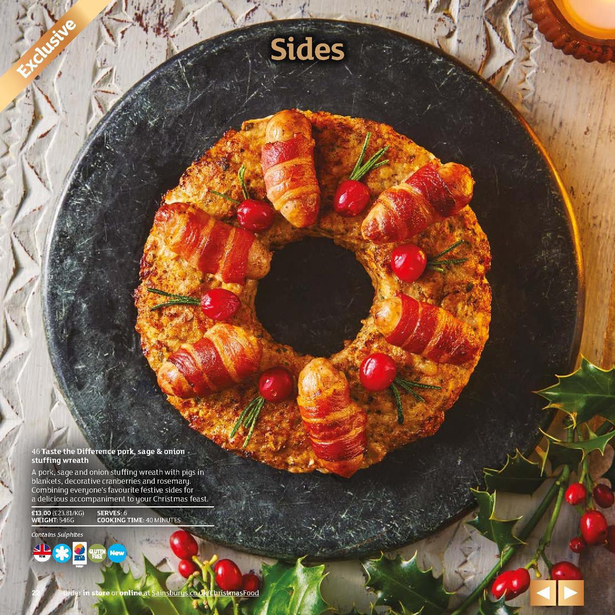 Sainsbury's Christmas Food Brochure Offers from 5 November