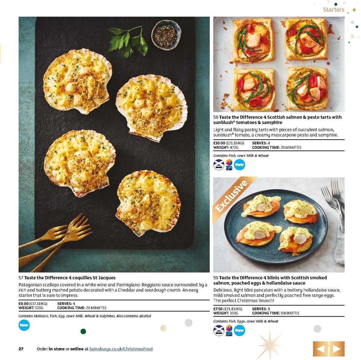 Sainsbury's Christmas Food Brochure Offers from 5 November