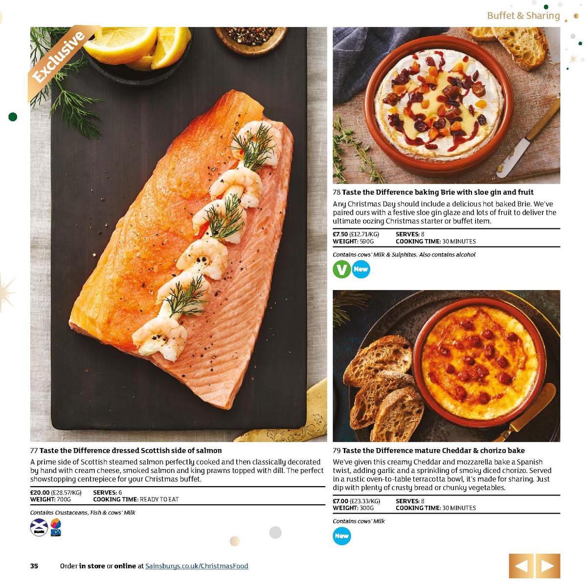 Sainsbury's Christmas Food Brochure Offers from 5 November