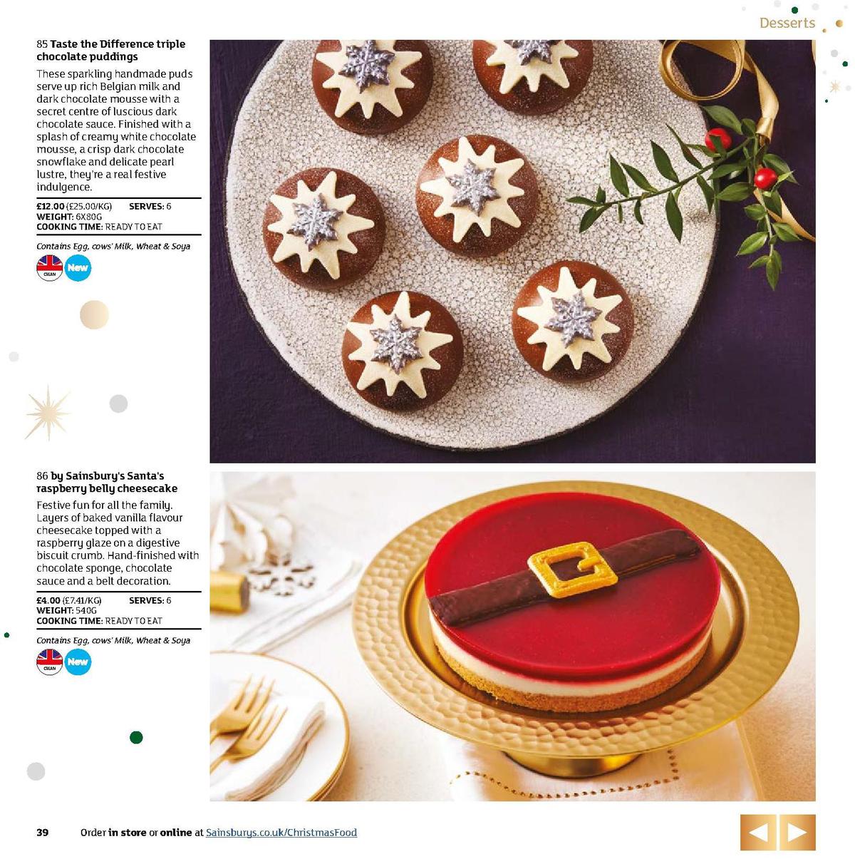 Sainsbury's Christmas Food Brochure Offers from 5 November