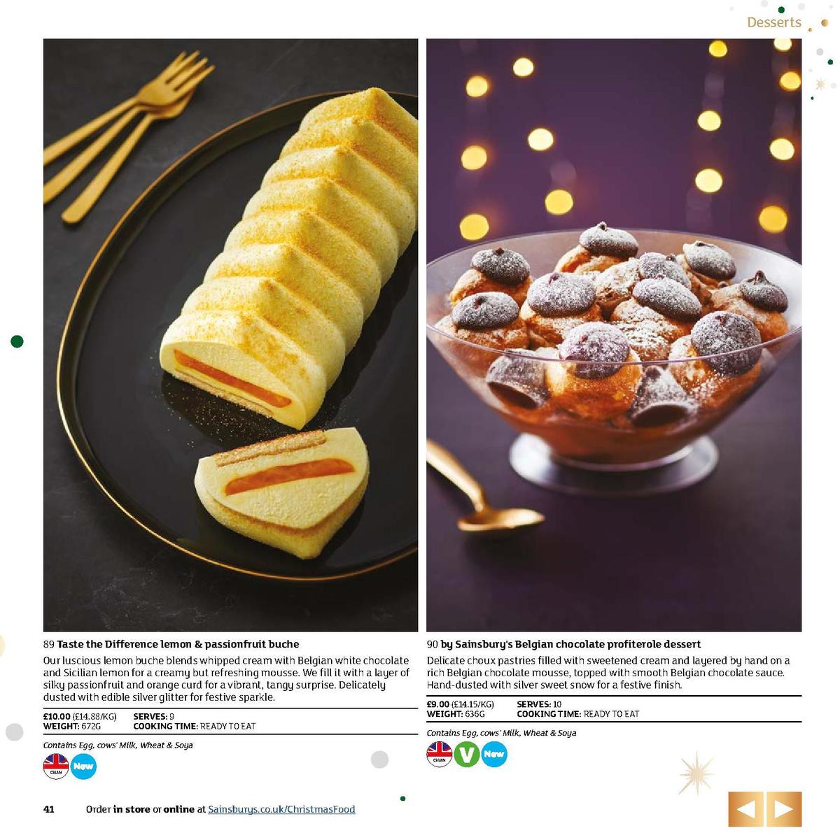 Sainsbury's Christmas Food Brochure Offers from 5 November